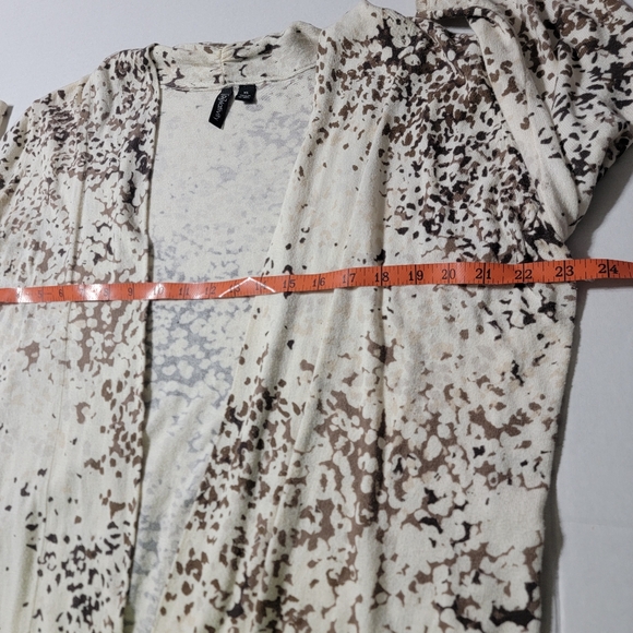 💚 Relativity Womens Open Front Cardigan 3/4 Sleeves Size XL Fall Colors - Picture 6 of 8